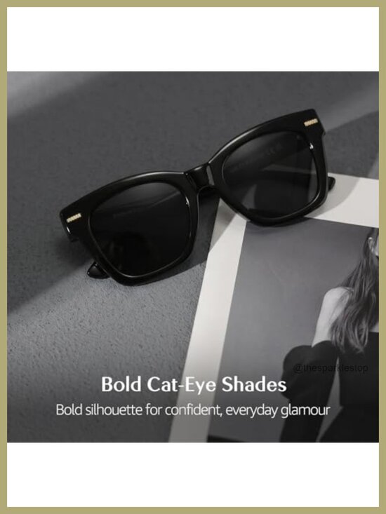 Retro Oversized Square Sunglasses for Women Polarized U400 Protection main image 6